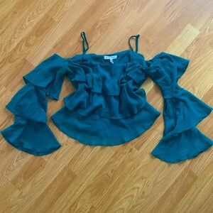 BCBGeneration Ruffle Sleeve Top (small)